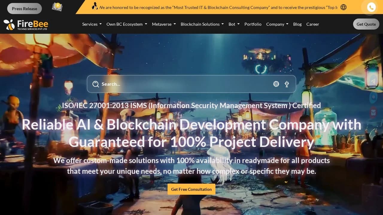 Blockchain Development website preview