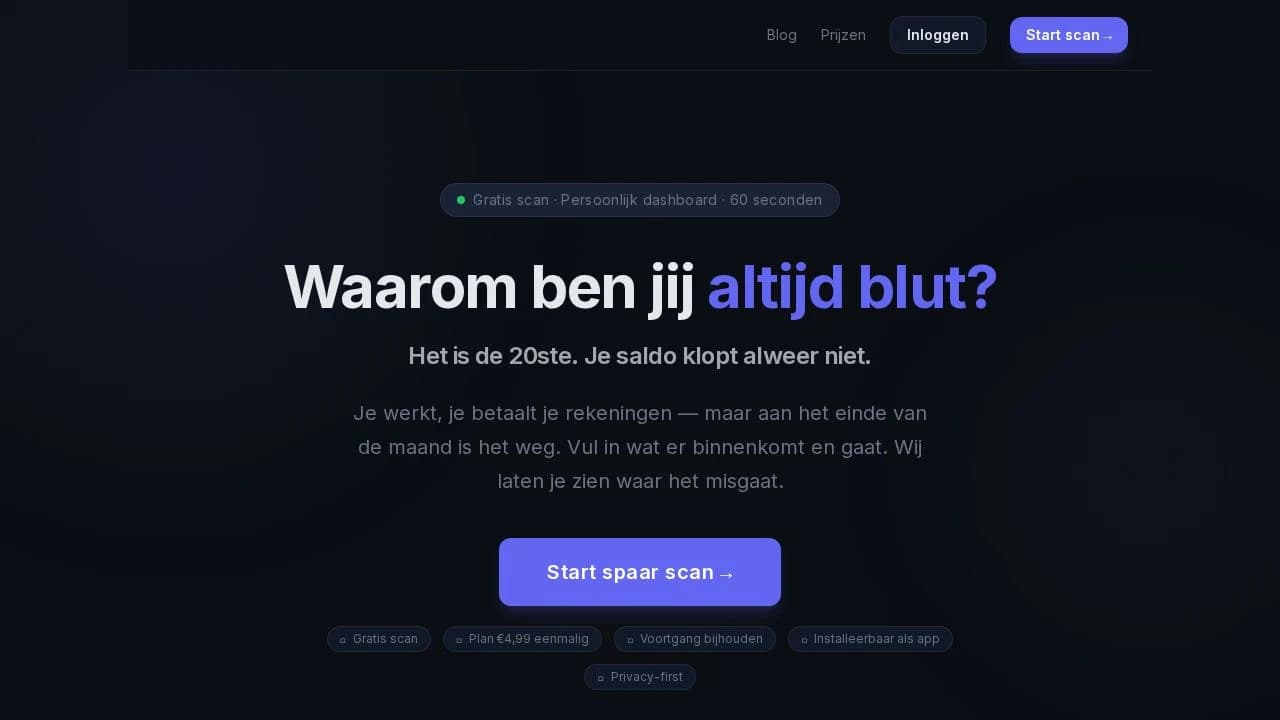 Financios website preview