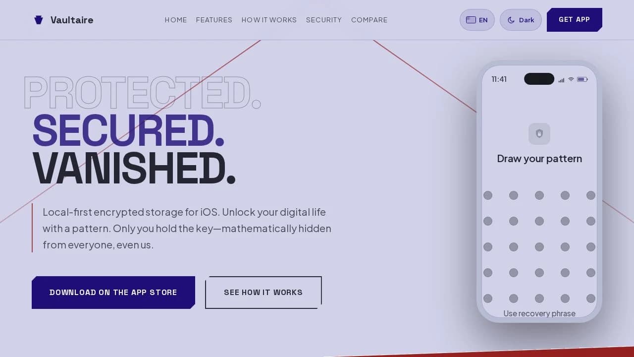 Vaultaire - Security example screenshot
