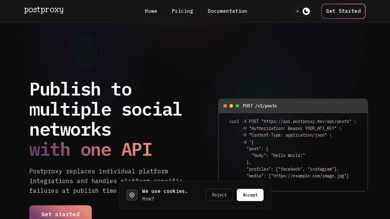 Postproxy website preview