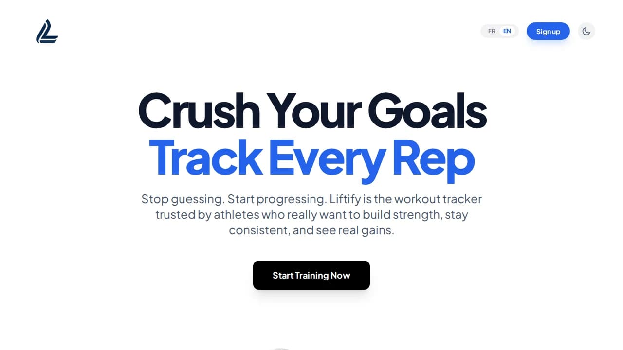 Liftify website preview