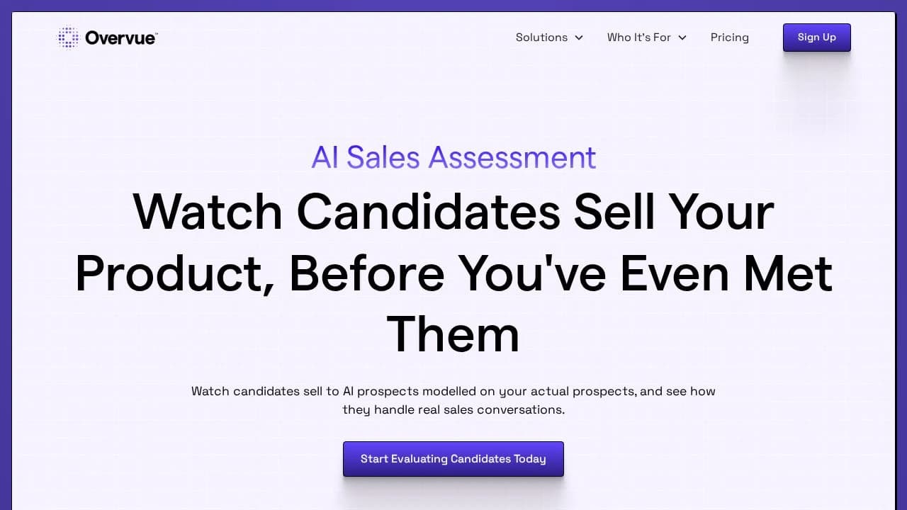 AI Sales Assessment website preview
