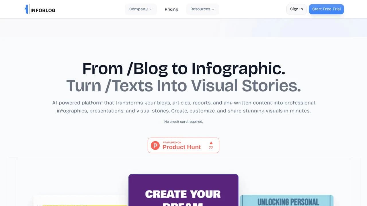 InfoBlog website preview