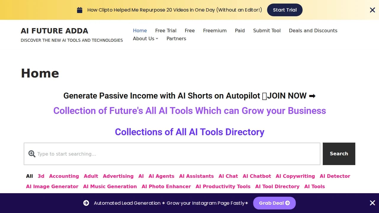 AI FUTURE ADDA website preview