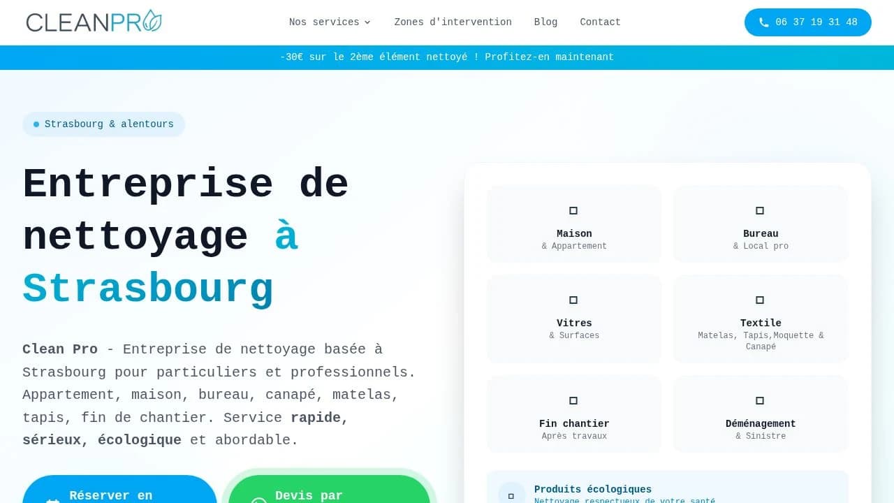 Clean pro website preview