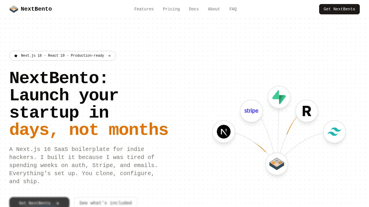 NextBento website preview