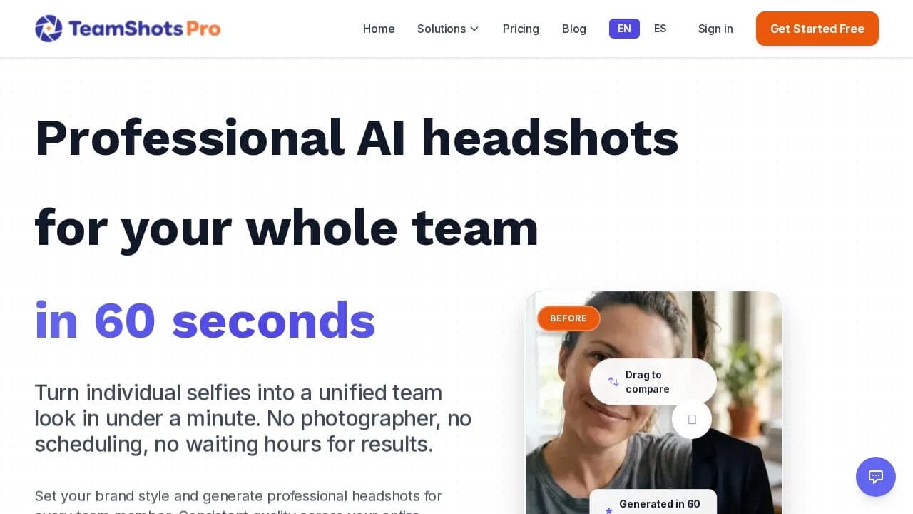TeamShotsPro website preview