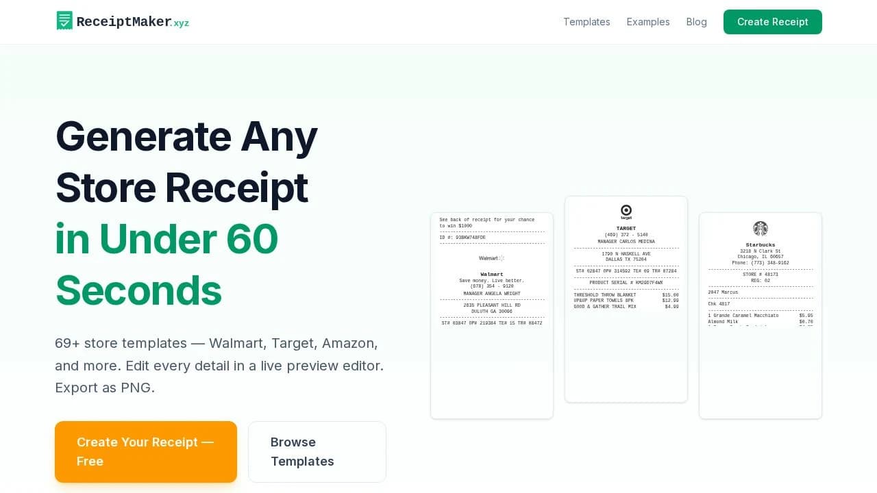 ReceiptMaker preview