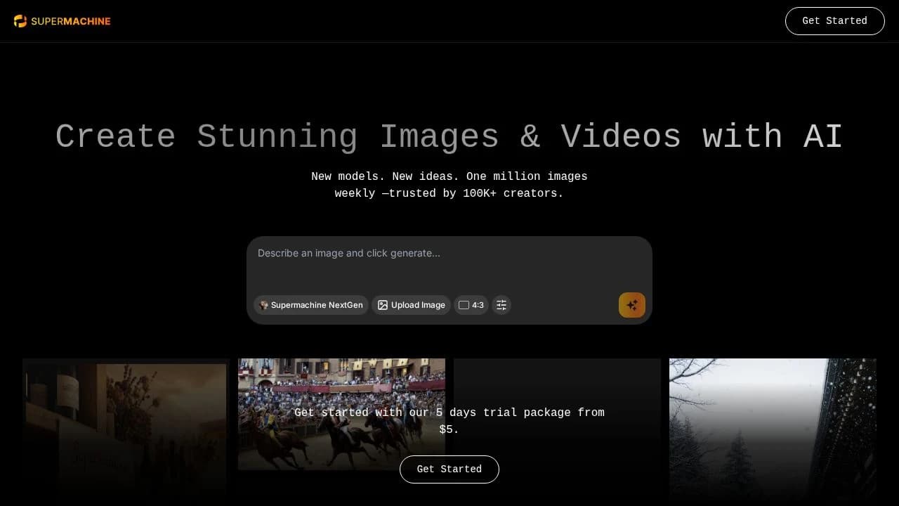 Supermachine website preview