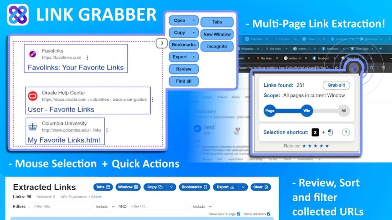 Link Grabber website preview