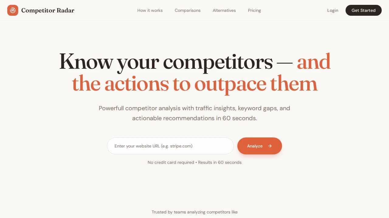 knowyourcompetitor.xyz website preview