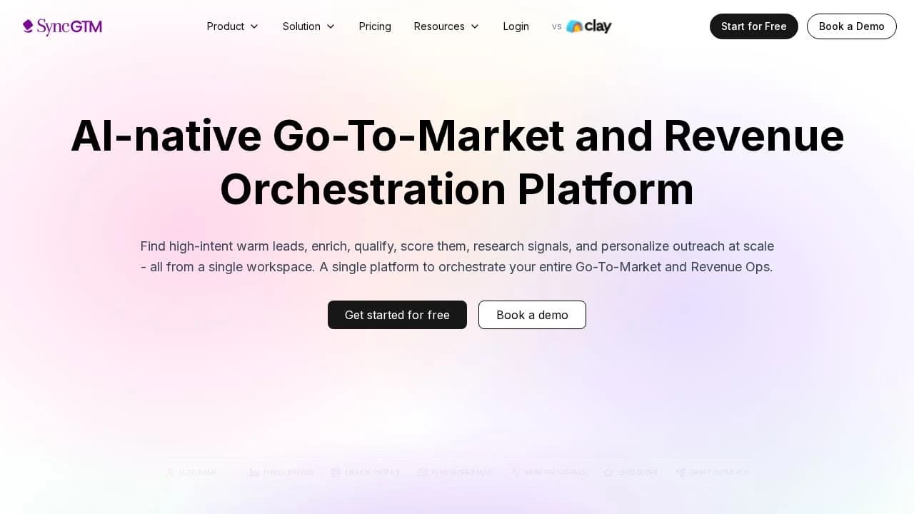 SyncGTM website preview
