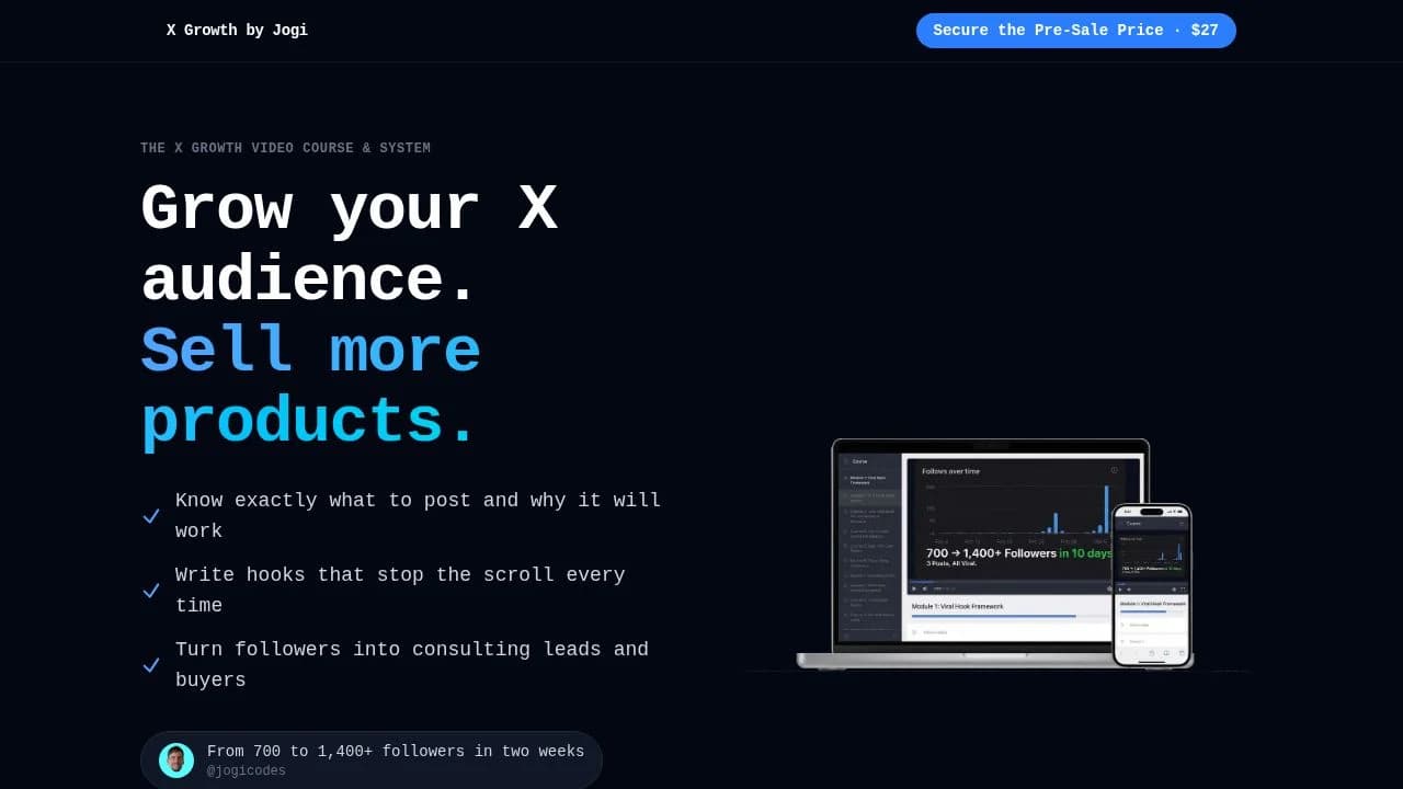 Make more sales through X website preview