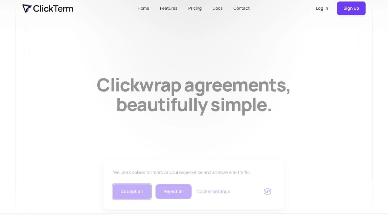 ClickTerm - Legal example screenshot