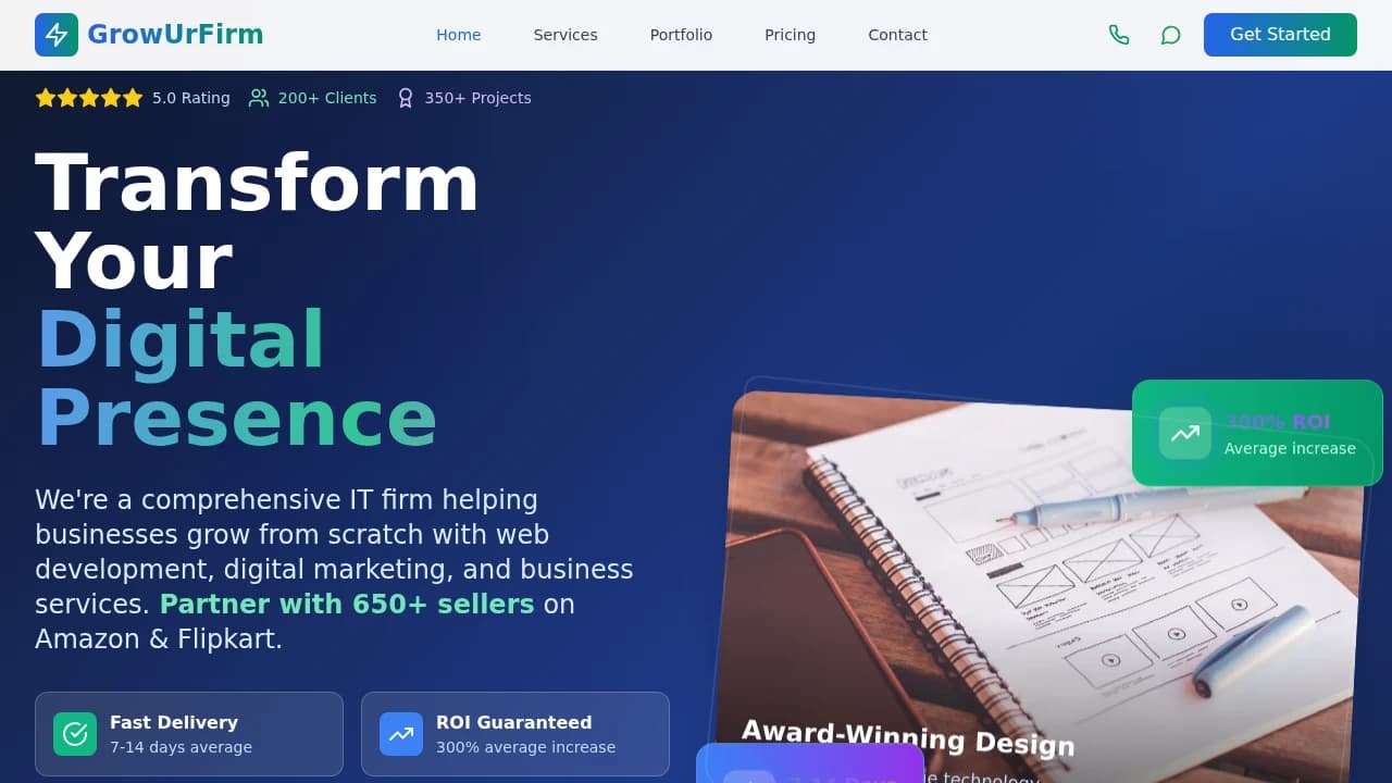 GrowUrFirm website preview