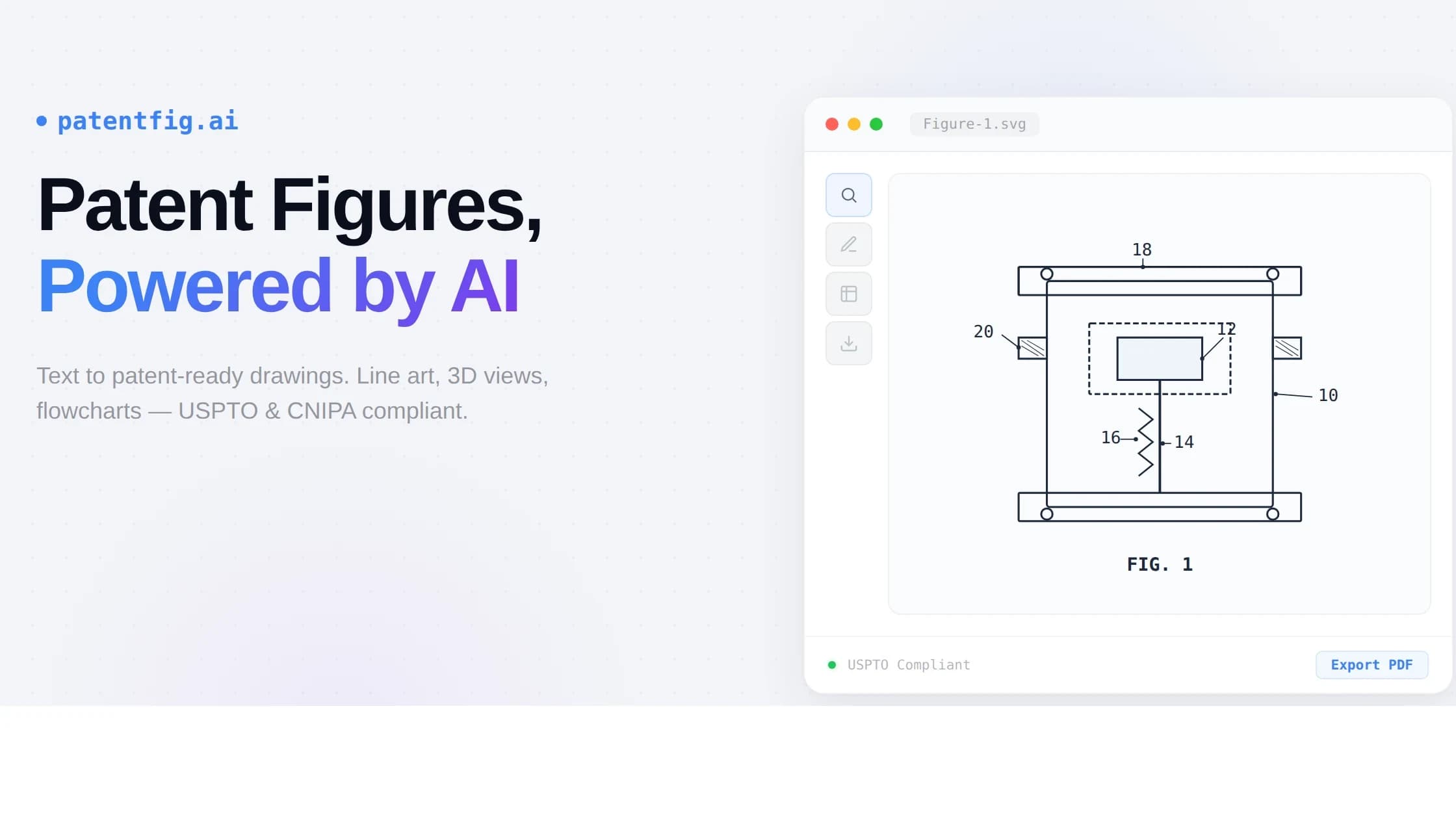 PatentFig AI website preview