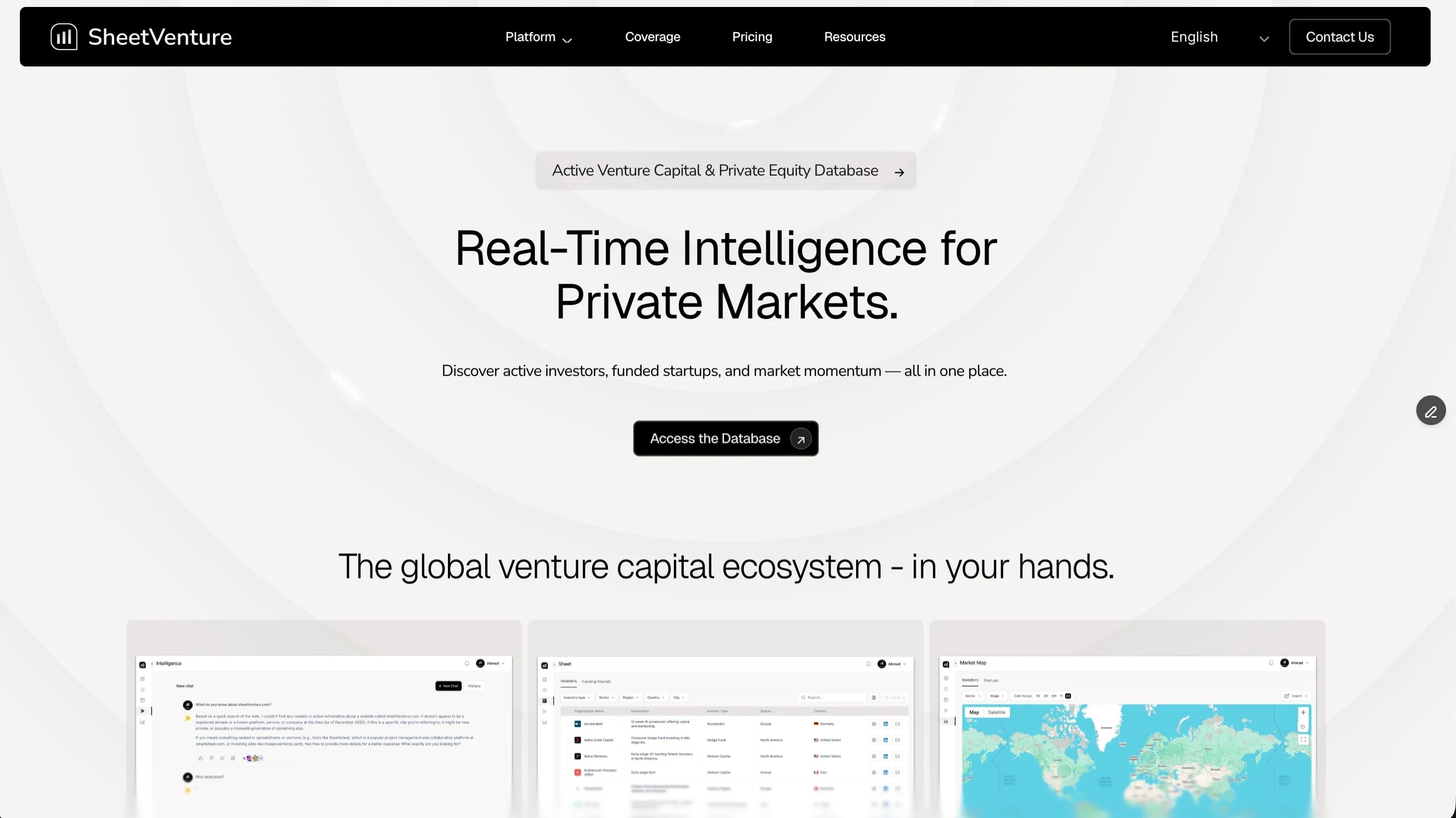 SheetVenture website preview