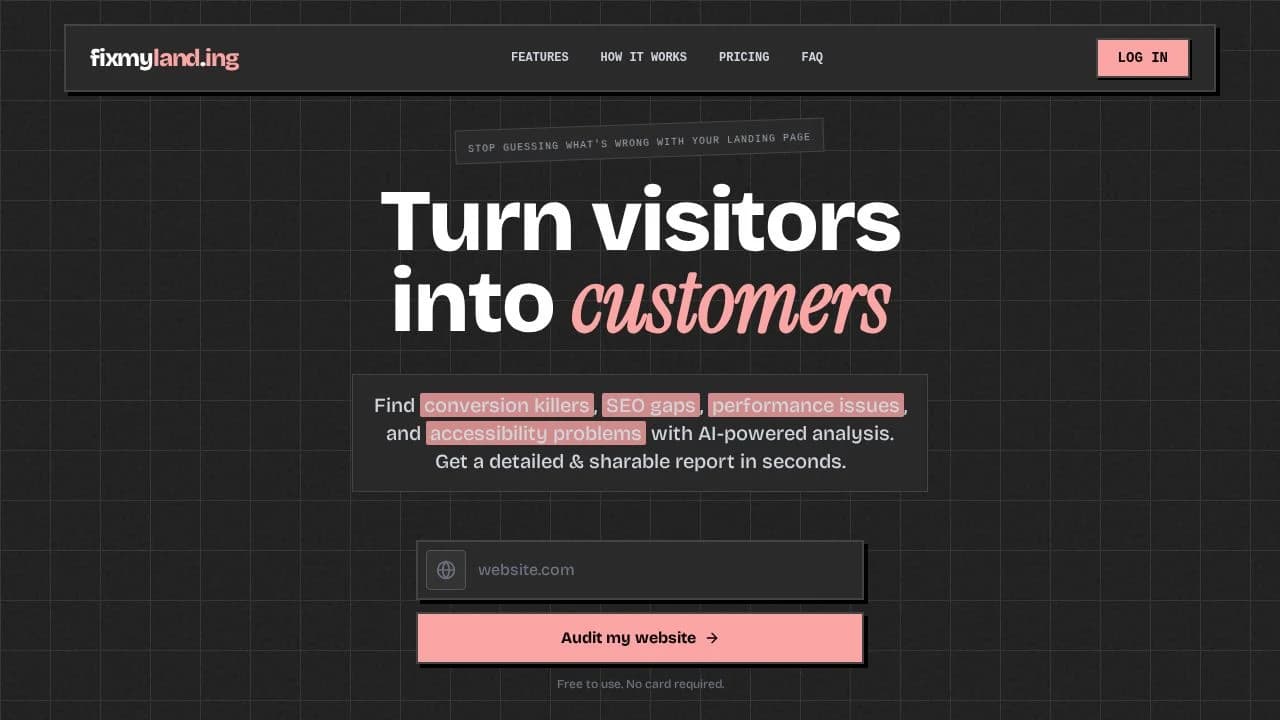 FixMyLanding website preview