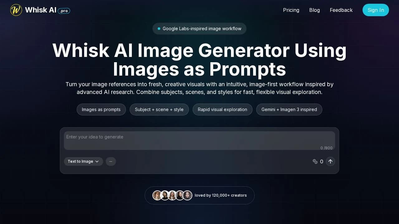 whisk ai website preview
