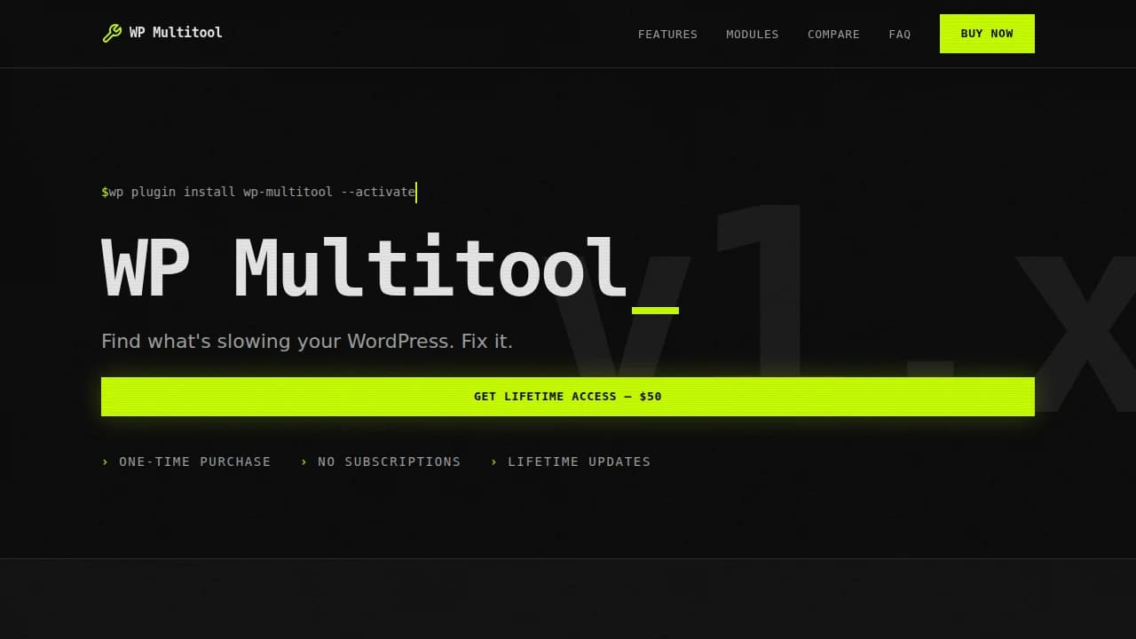 Wp Multitool website preview