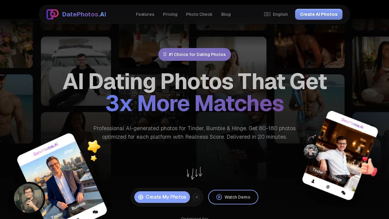 DatePhotos.ai website preview