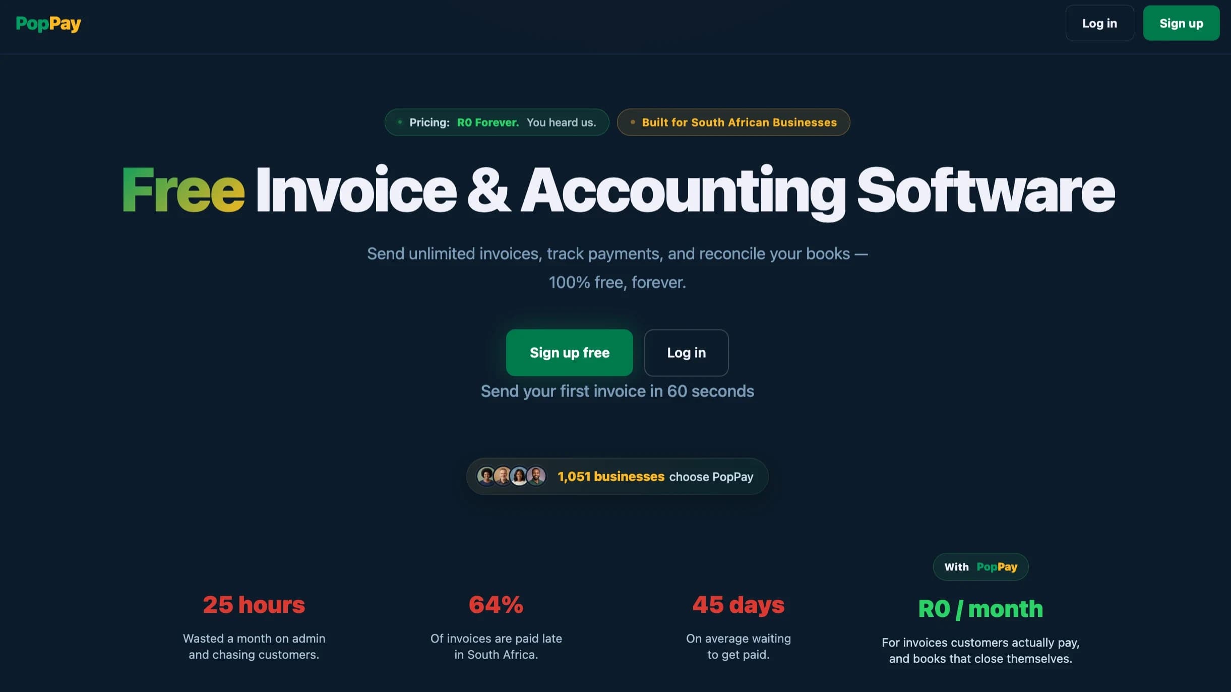 PopPay website preview