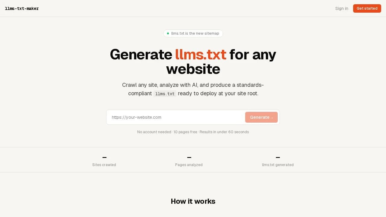 LLMs TXT Maker preview