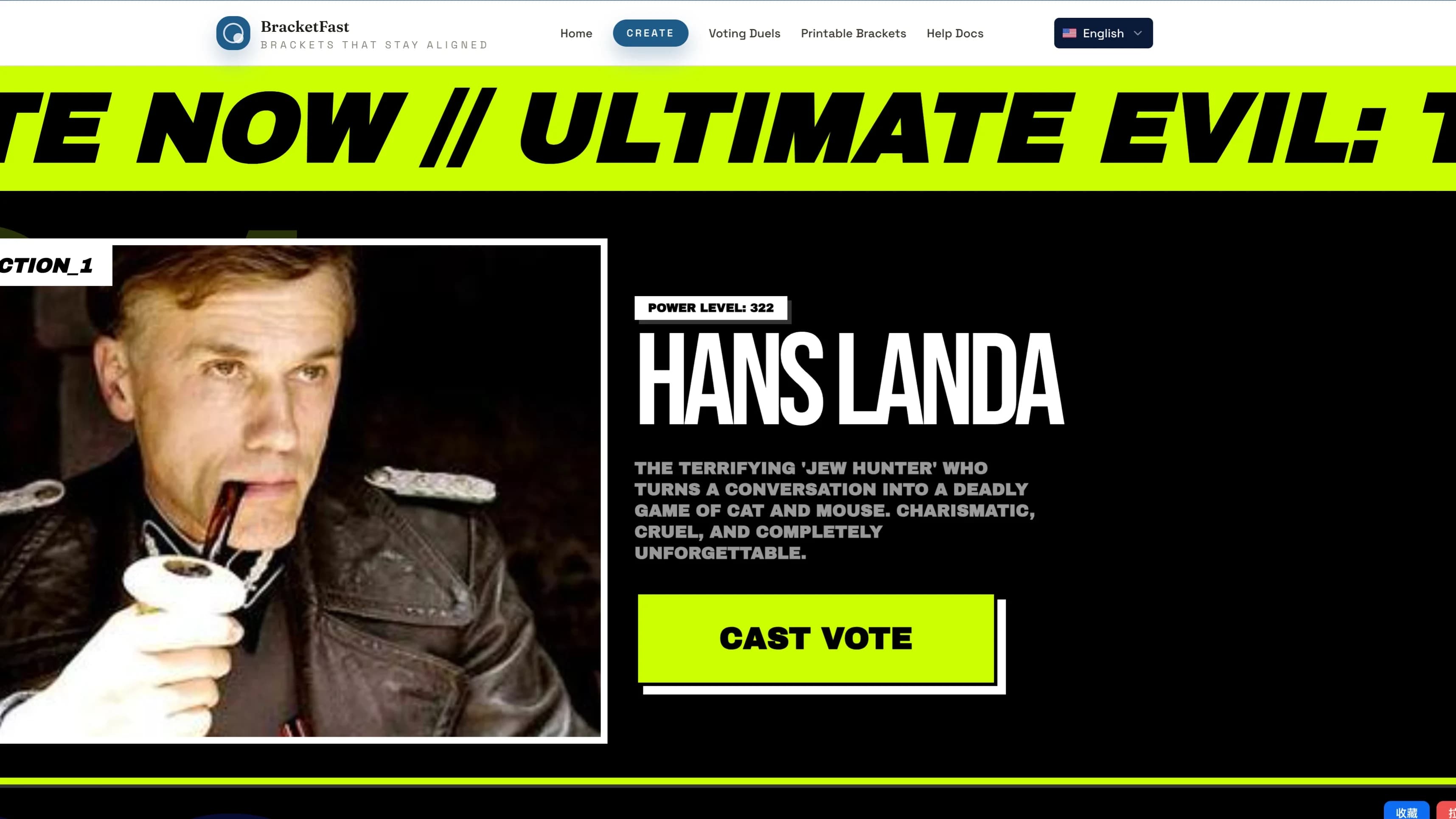 Bracket fast website preview