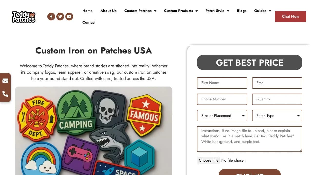 Teddy Patches website preview