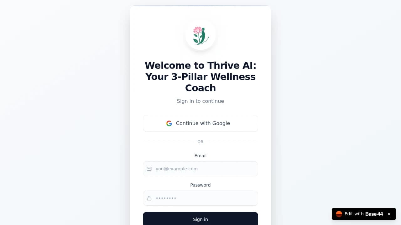 Thrive AI website preview