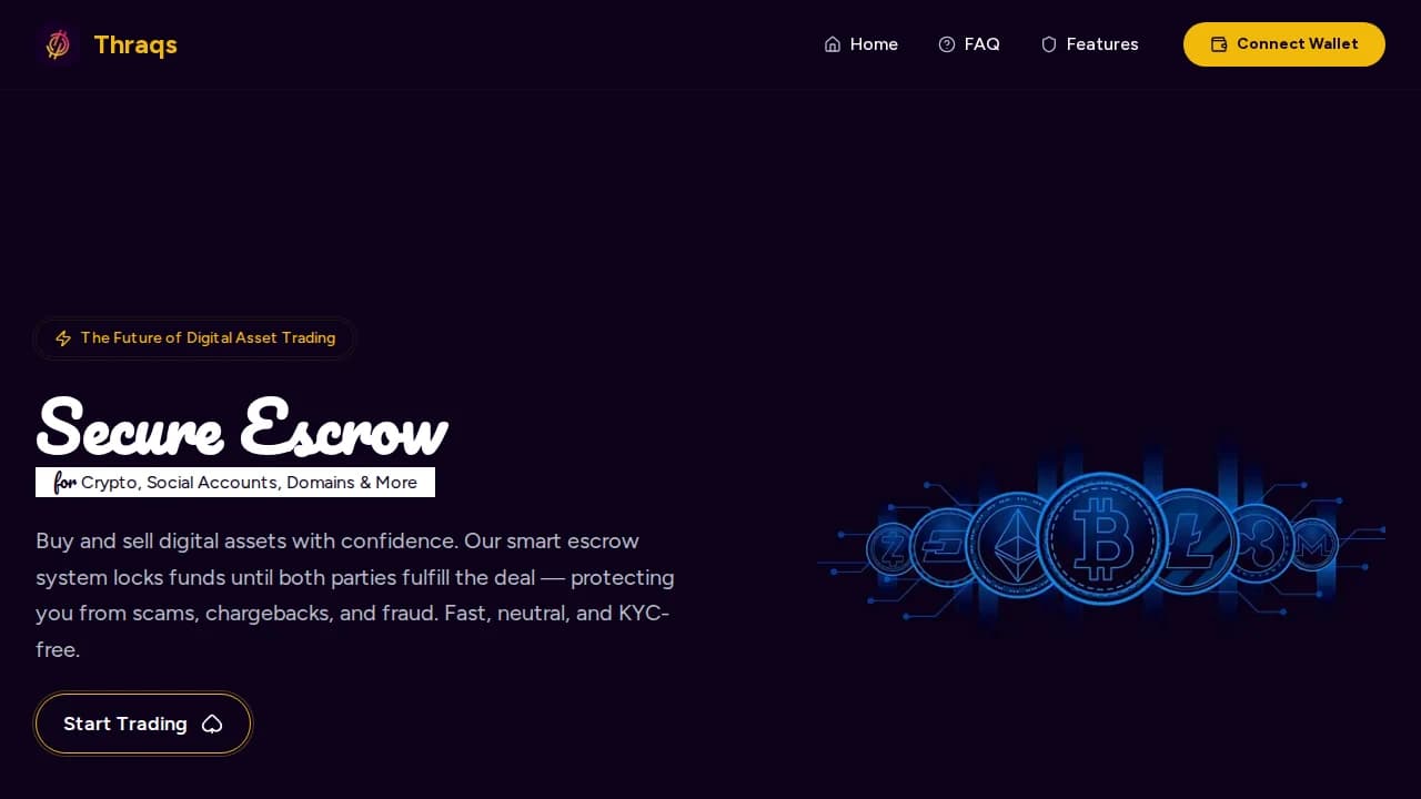 Thraqs website preview