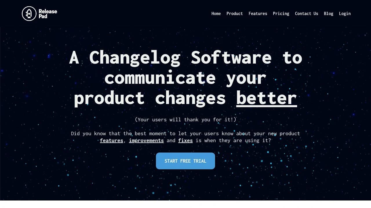 ReleasePad website preview