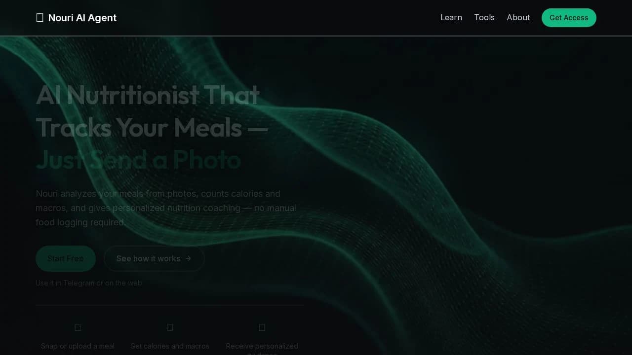 Nouri AI Agent website preview