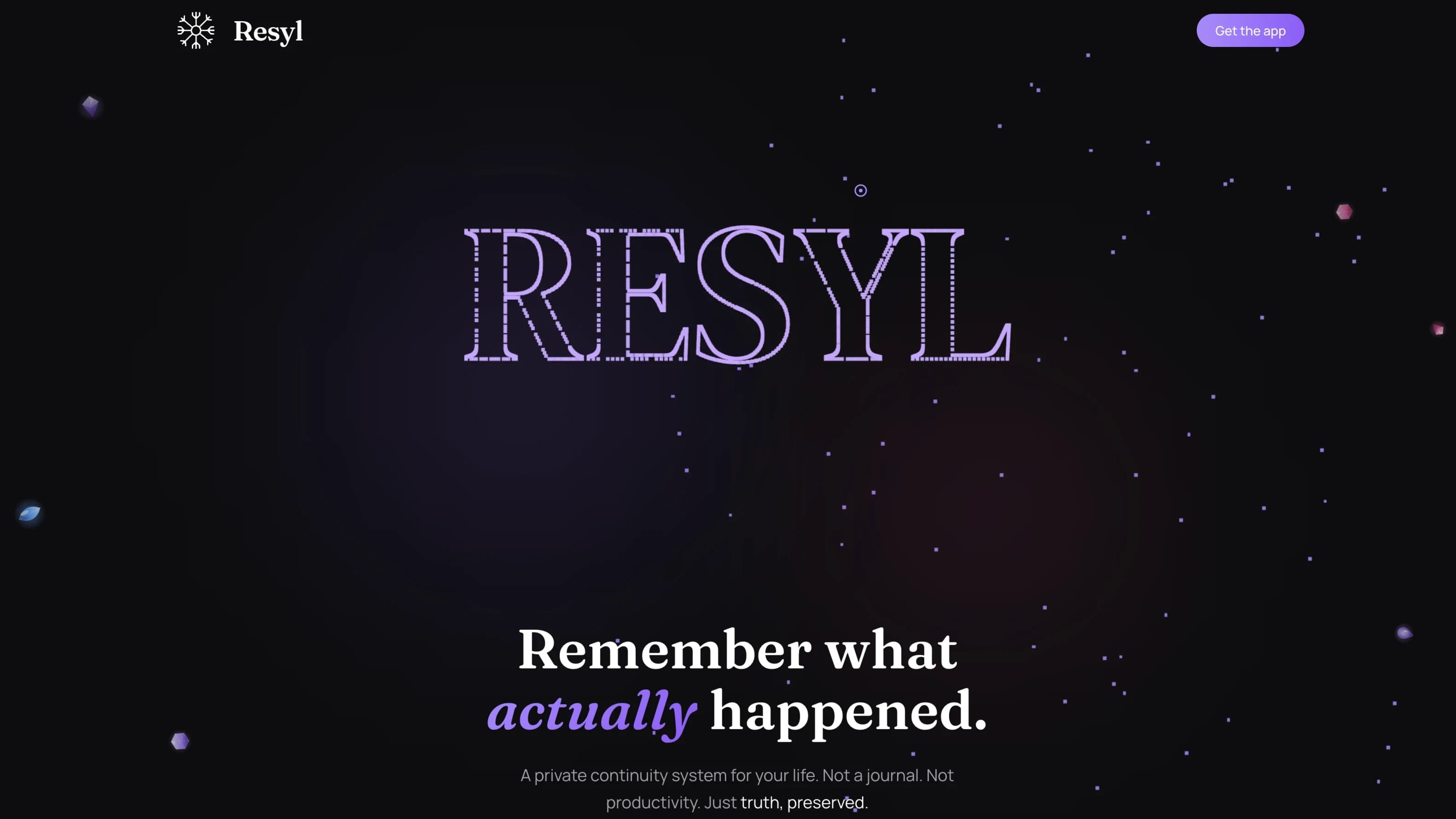 Resyl: Second Brain for Life website preview