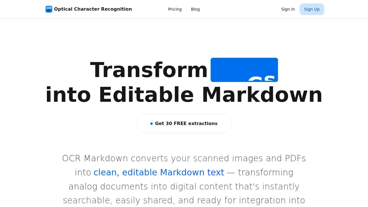 OCRMD website preview