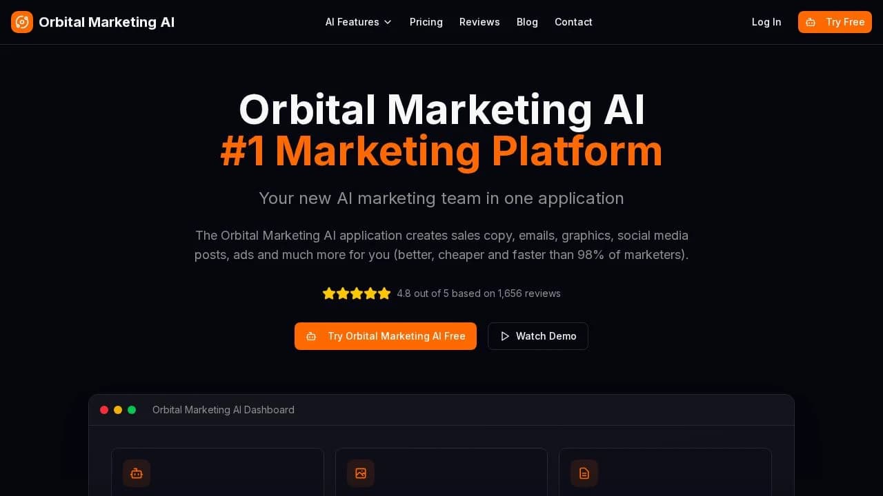 Orbital Marketing AI website preview
