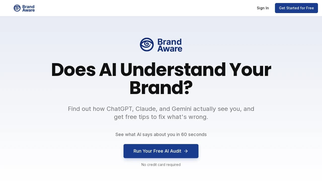 Brand Aware website preview