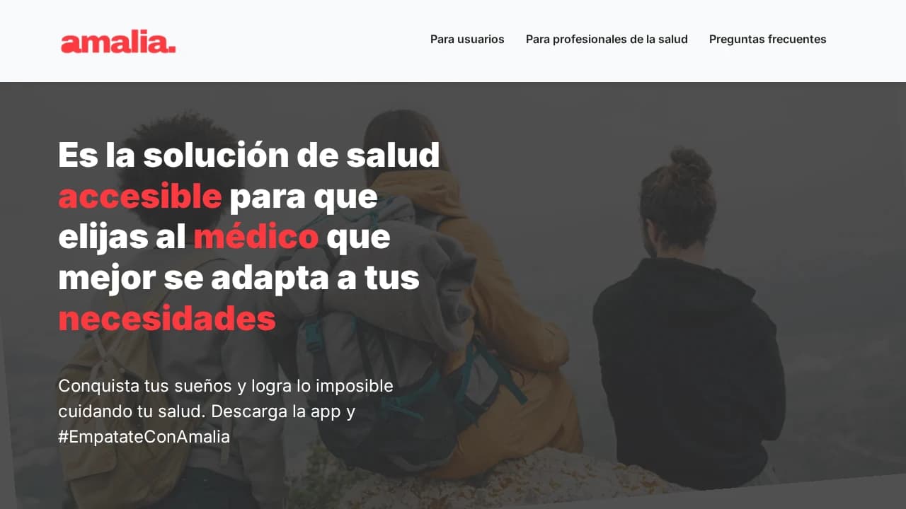 www.amaliasalud.com website preview