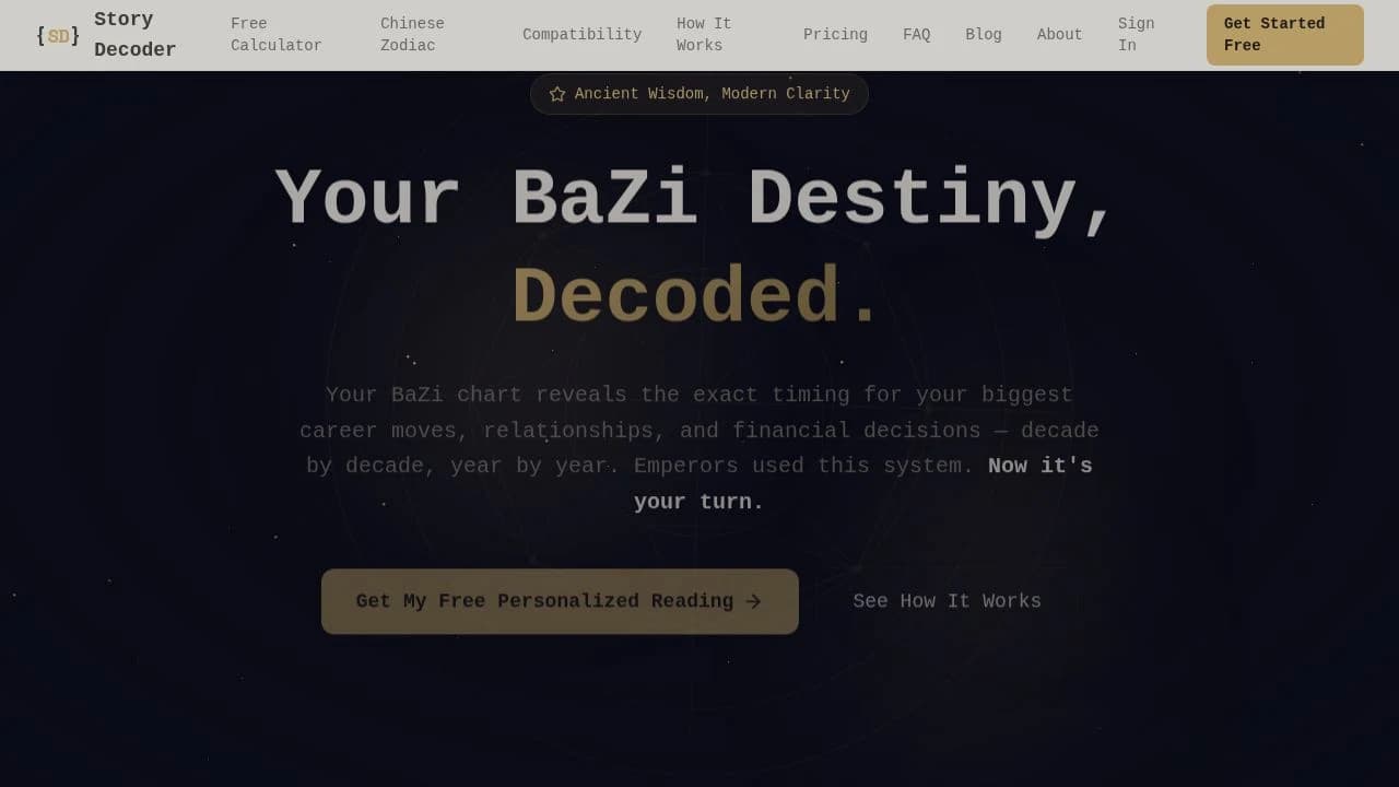 Story Decoder website preview