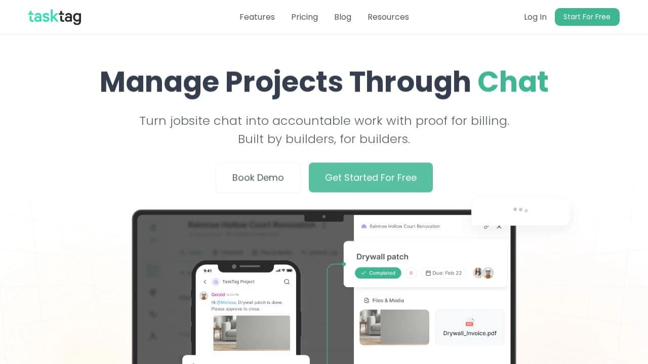 TaskTag website preview