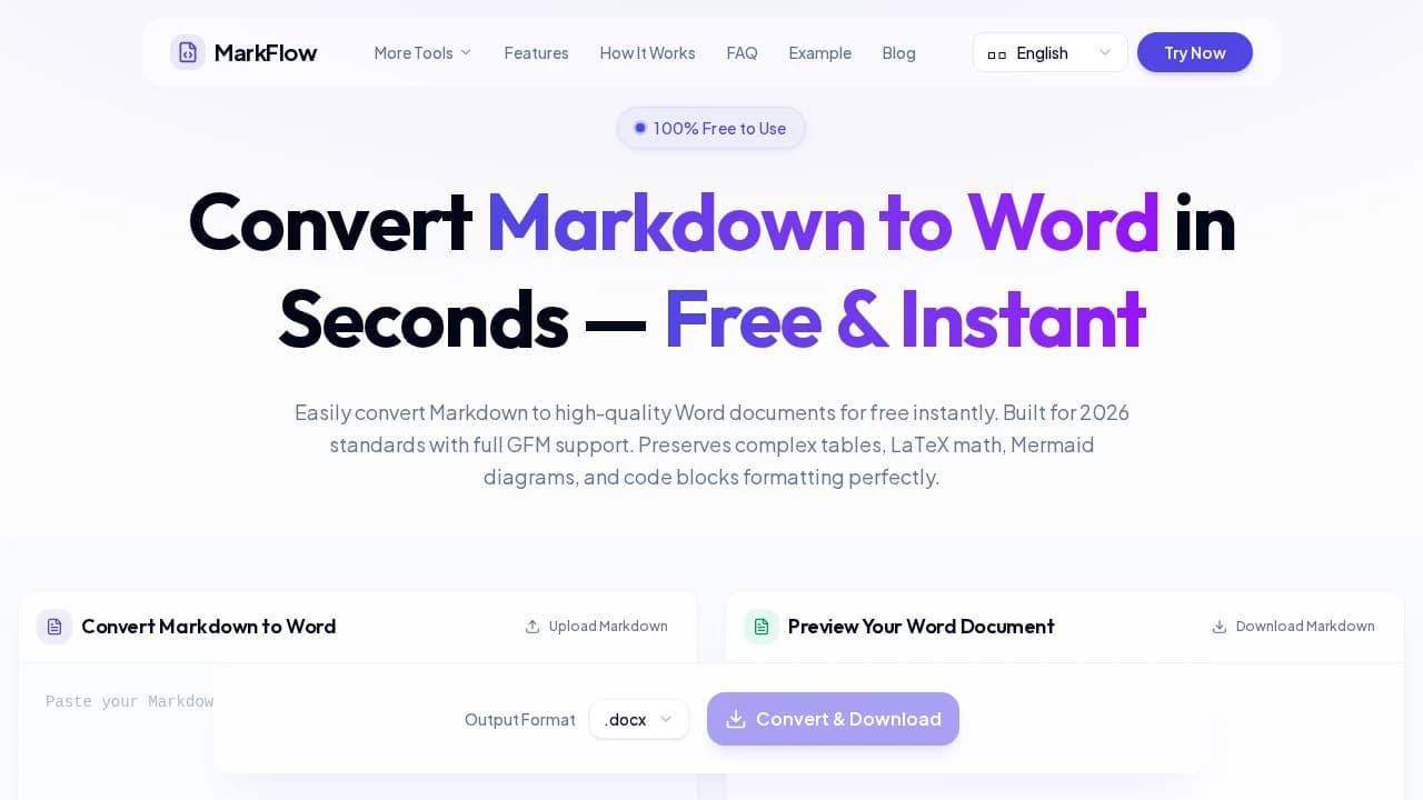 MarkFlow preview