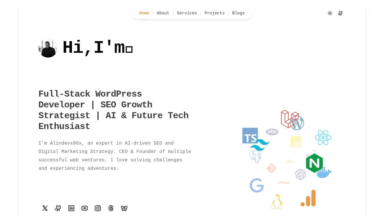 Alindevx00x website preview