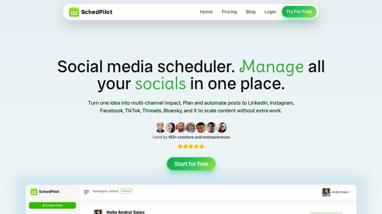 SchedPilot website preview