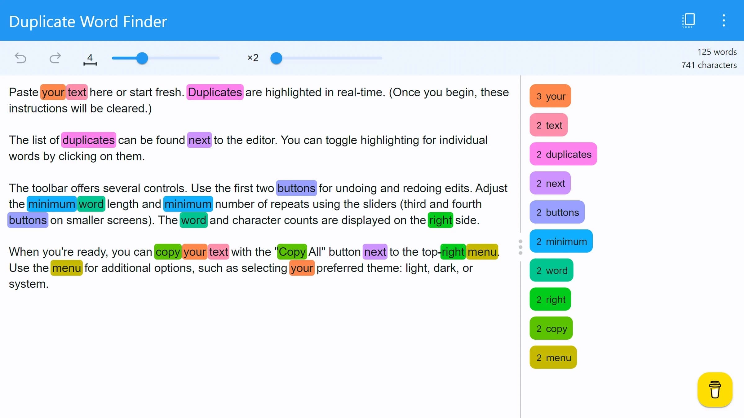Duplicate Word Finder preview