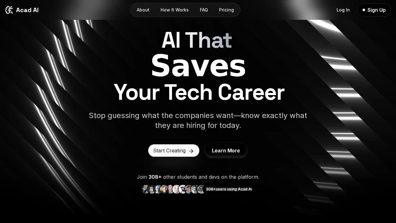 Acad AI website preview