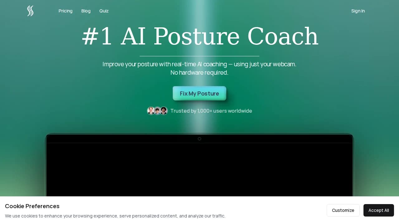 SitSense website preview