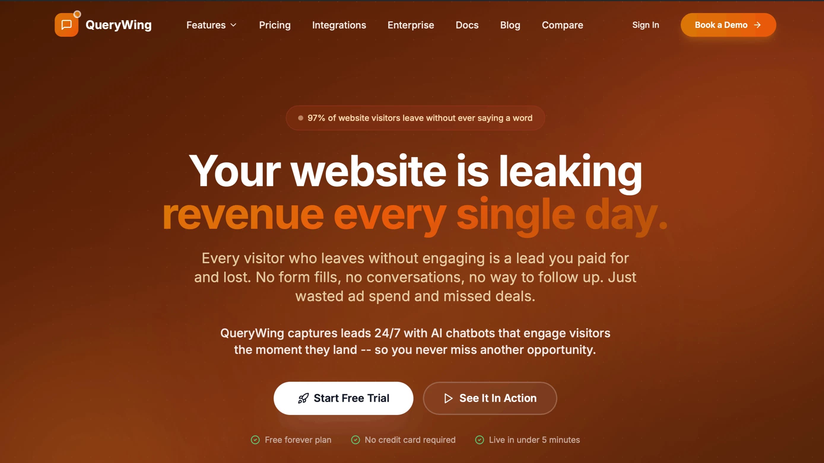 Querywing website preview