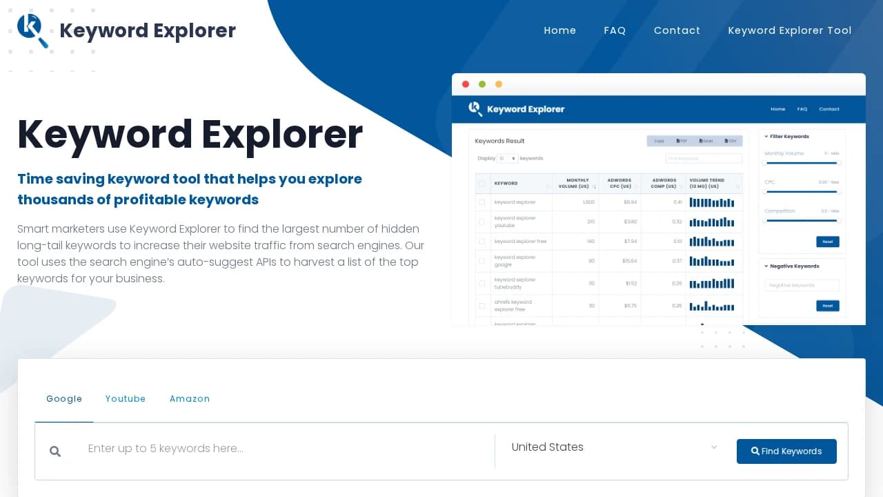 Keyword Explorer preview