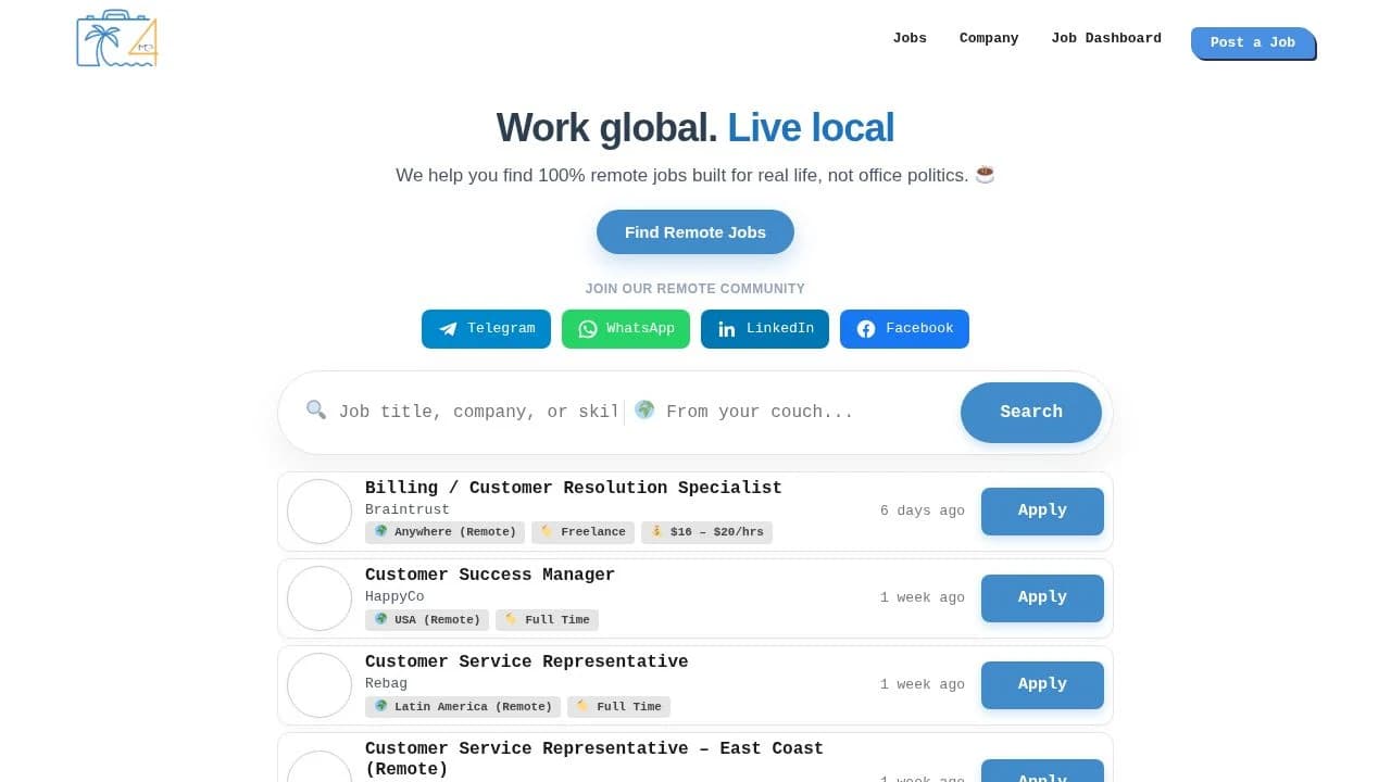 Remote4Me website preview