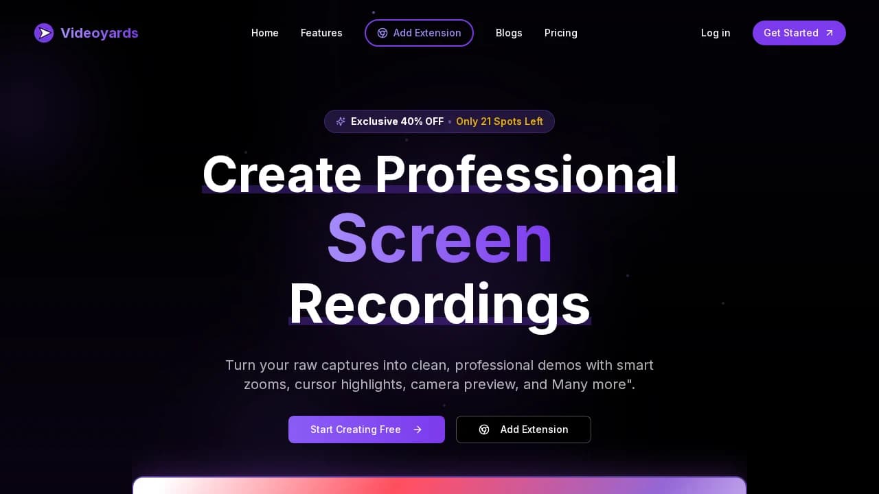 Videoyards website preview